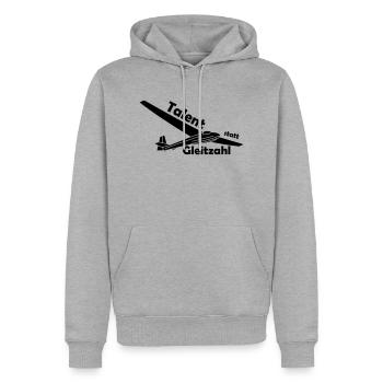 talent statt gleitzahl ka8 - Männer Premium Bio Hoodie - Grau meliert - Vorne - Thijin (182cm)