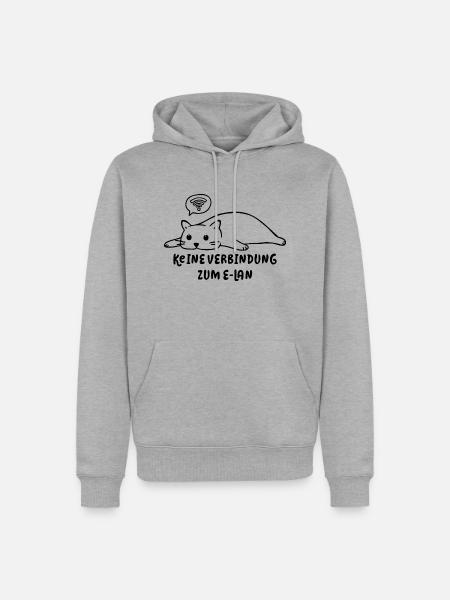 Keine Verbindung zum E-lan - Männer Premium Bio Hoodie - Grau meliert