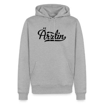 Ärztin - Männer Premium Bio Hoodie - Grau meliert - Vorne - Thijin (182cm)