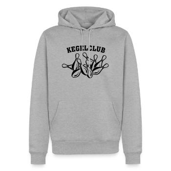 Kegelclub - Männer Premium Bio Hoodie - Grau meliert - Vorne - Thijin (182cm)