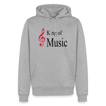 musik - Männer Premium Bio Hoodie - Grau meliert - Vorne - Thijin (182cm)