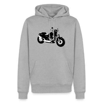 Davidson Fatbob 114 - Männer Premium Bio Hoodie - Grau meliert - Vorne - Thijin (182cm)