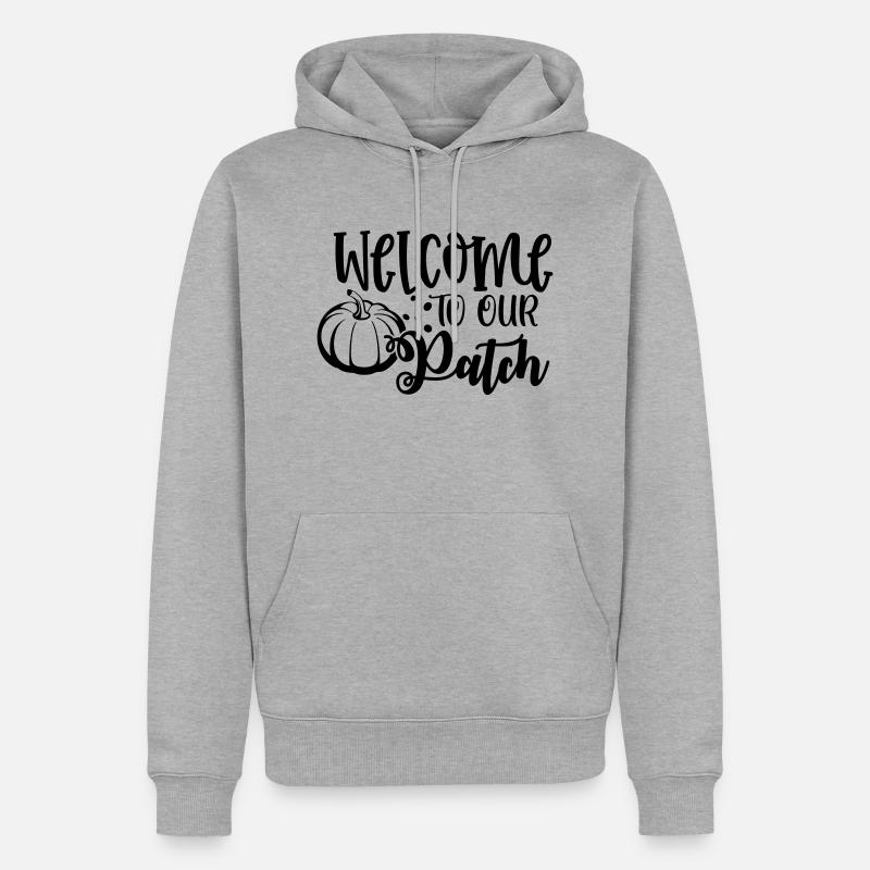 bienvenue sur notre patchb - Sweat à capuche Premium bio Homme - gris chiné