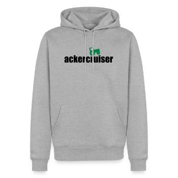 Ackercruiser - Männer Premium Bio Hoodie - Grau meliert - Vorne - Thijin (182cm)