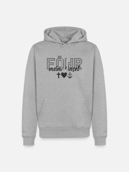 Föhr, meine Insel Nordsee Glaube Liebe Hoffnung g - Männer Premium Bio Hoodie - Grau meliert