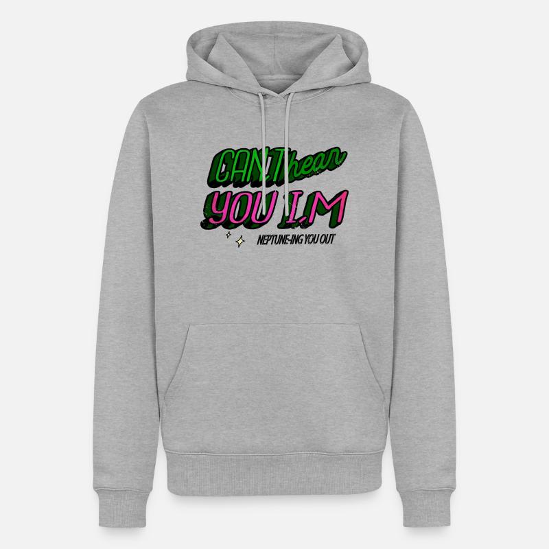 planets gift idea telescope geek - Männer Premium Bio Hoodie - Grau meliert