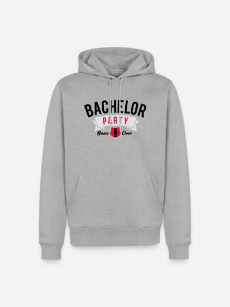 bachelor party - Männer Premium Bio Hoodie - Grau meliert