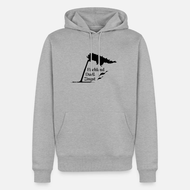 Fischland Darß Zingst Windflüchter Darß Weststrand - Männer Premium Bio Hoodie - Grau meliert