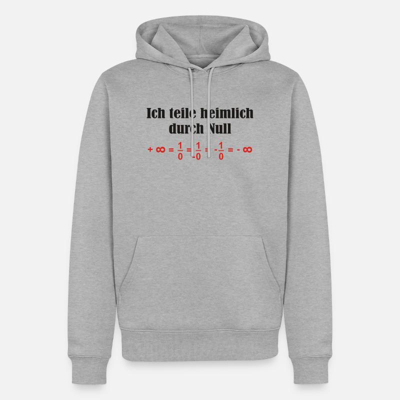 durch Null - Männer Premium Bio Hoodie - Grau meliert