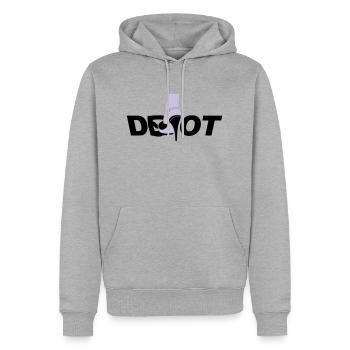 Devot - Männer Premium Bio Hoodie - Grau meliert - Vorne - Thijin (182cm)