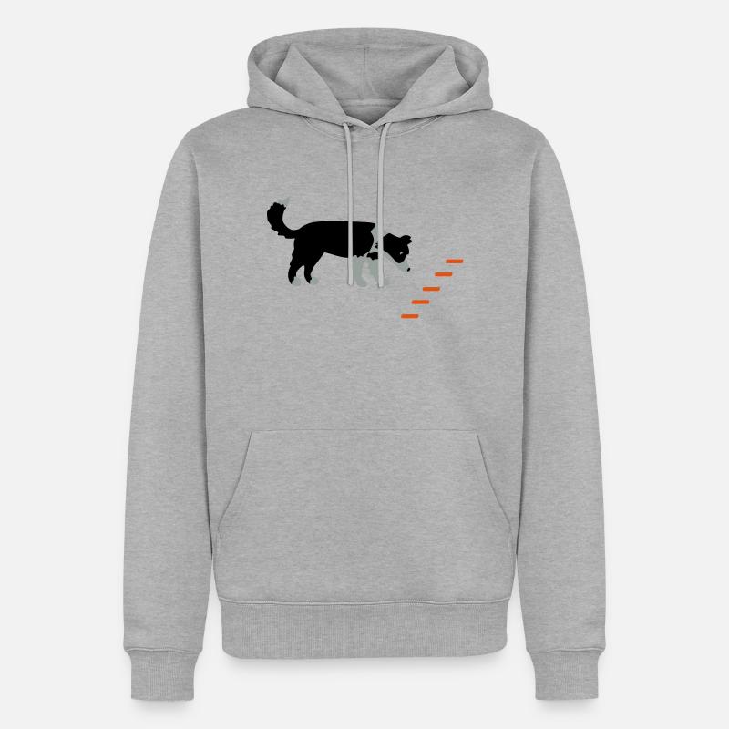 Obedience 1 - Ekologiczna męska bluza z kapturem Premium - szary melanż