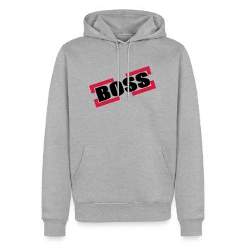 Capo - Sweat à capuche Premium bio Homme - gris chiné - Devant - Thijin (182cm)