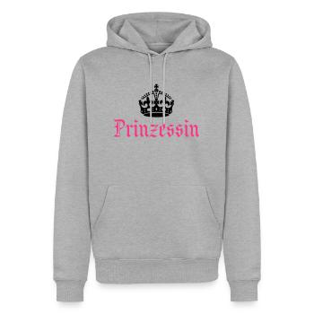 Princess with crown - Men’s Premium Organic Hoodie - heather grey - Front - Thijin (182cm)