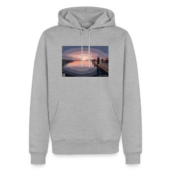 Sunrise - Männer Premium Bio Hoodie - Grau meliert - Vorne - Thijin (182cm)