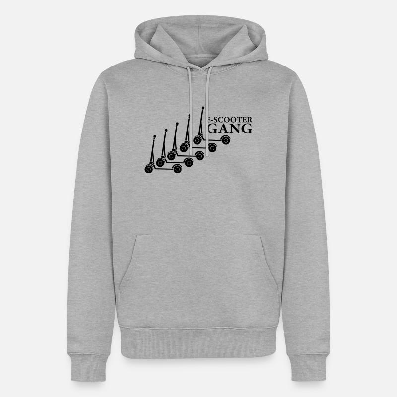 E-Scooter E-Roller Scooter - Männer Premium Bio Hoodie - Grau meliert