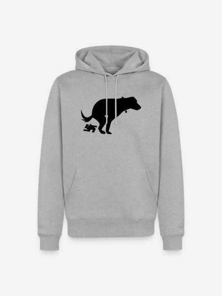 Pooping Dog 2 - Men’s Premium Organic Hoodie - heather grey