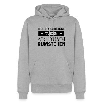 Dancing Dance Music - Männer Premium Bio Hoodie - Grau meliert - Vorne - Thijin (182cm)