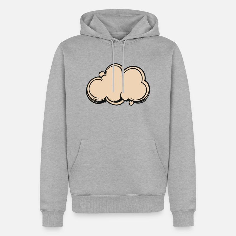 Nuage dans le ciel - Sweat à capuche Premium bio Homme - gris chiné