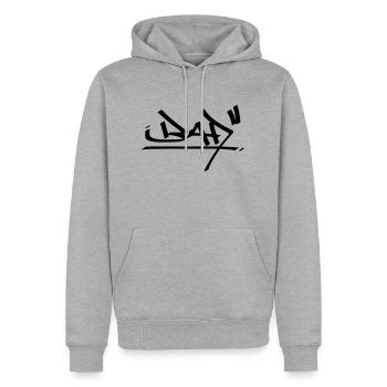 graffiti bad 01 - Männer Premium Bio Hoodie - Grau meliert - Vorne - Thijin (182cm)