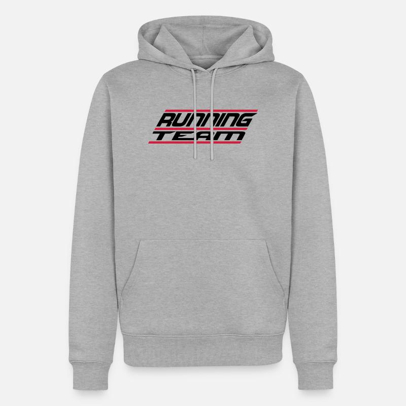 Cool Running Team Logo - Sweat à capuche Premium bio Homme - gris chiné