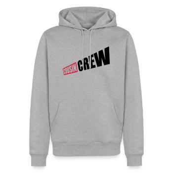Leader Cousin Crew Team - Sweat à capuche Premium bio Homme - gris chiné - Devant - Thijin (182cm)