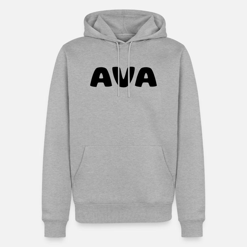 Nom - Ava - Sweat à capuche Premium bio Homme - gris chiné