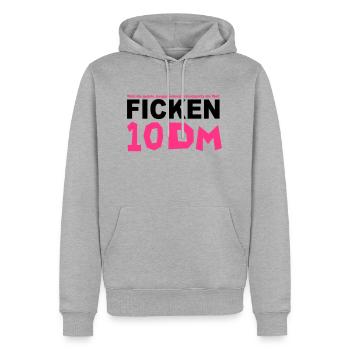 ficken10 DM junggesellenabschied - Männer Premium Bio Hoodie - Grau meliert - Vorne - Thijin (182cm)