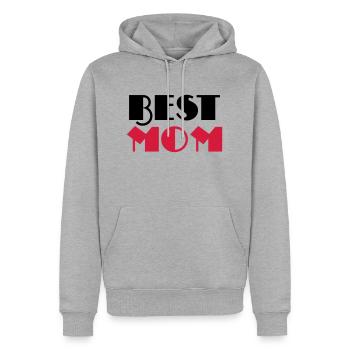 Best Mom - Sweat à capuche Premium bio Homme - gris chiné - Devant - Thijin (182cm)