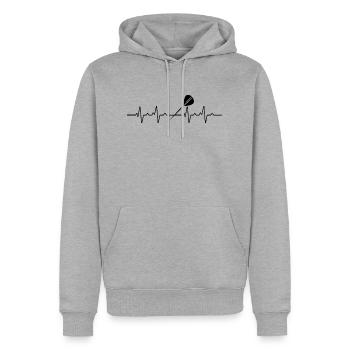 Heartbeat Darts Darts - Sweat à capuche Premium bio Homme - gris chiné - Devant - Thijin (182cm)