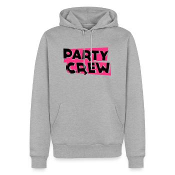 Party Crew - Männer Premium Bio Hoodie - Grau meliert - Vorne - Thijin (182cm)