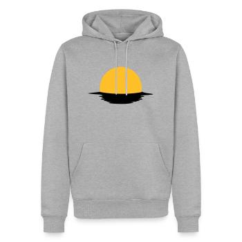 Sonne - Männer Premium Bio Hoodie - Grau meliert - Vorne - Thijin (182cm)