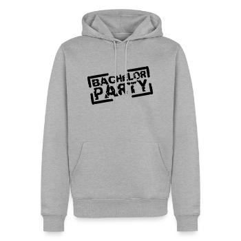 Bachelor Party Team Stempel Design - Men’s Premium Organic Hoodie - heather grey - Front - Thijin (182cm)