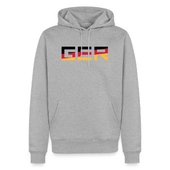 GER Team Germany Germany Colors Black Red Go - Men’s Premium Organic Hoodie - heather grey - Front - Thijin (182cm)