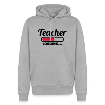 Prof - Sweat à capuche Premium bio Homme - gris chiné - Devant - Thijin (182cm)