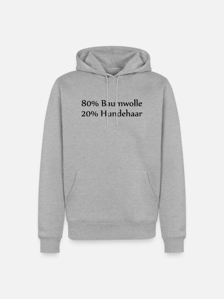 Dog Hund - Männer Premium Bio Hoodie - Grau meliert