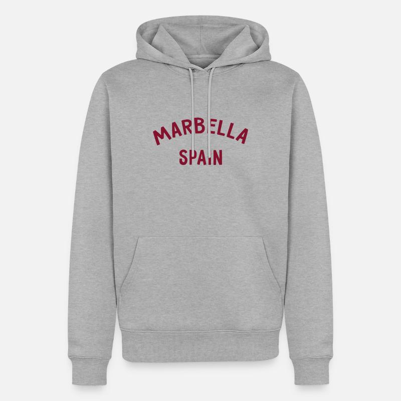 Marbella Espagne Espagne España - Sweat à capuche Premium bio Homme - gris chiné