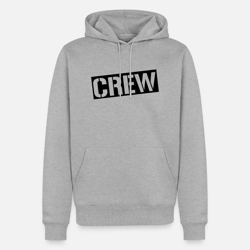 équipage - Sweat à capuche Premium bio Homme - gris chiné