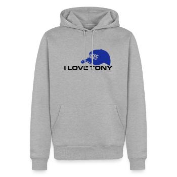 I LOVE TONY - Men’s Premium Organic Hoodie - heather grey - Front - Thijin (182cm)