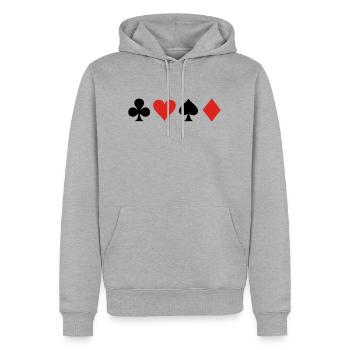 Poker, skat, card game - Men’s Premium Organic Hoodie - heather grey - Front - Thijin (182cm)