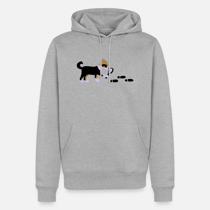 Mantrailer Gingi Vektor - Männer Premium Bio Hoodie - Grau meliert