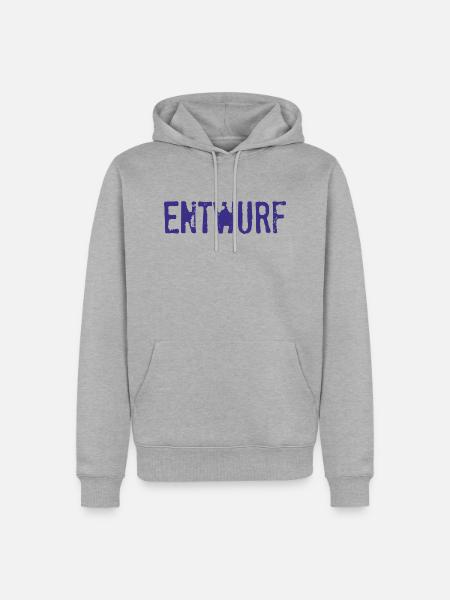 Entwurf Stempel Büro Verwaltung Geschenk - Männer Premium Bio Hoodie - Grau meliert