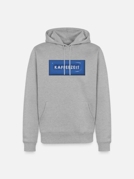 Kaffeezeit 1 - Männer Premium Bio Hoodie - Grau meliert