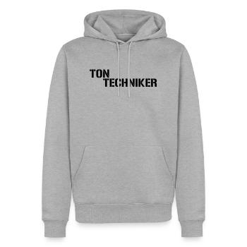 Ingénieur du son - Sweat à capuche Premium bio Homme - gris chiné - Devant - Thijin (182cm)
