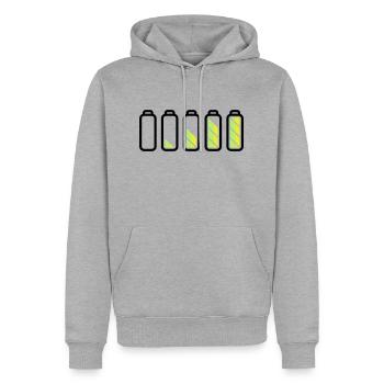 battery_loading - Men’s Premium Organic Hoodie - heather grey - Front - Thijin (182cm)