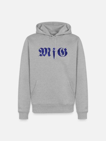 Mit freundlichen Grüßen - Männer Premium Bio Hoodie - Grau meliert