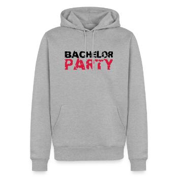 Bachelor Party Stempel Design - Men’s Premium Organic Hoodie - heather grey - Front - Thijin (182cm)
