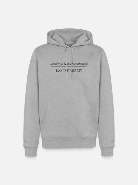 Das hier ist kein - Männer Premium Bio Hoodie - Grau meliert