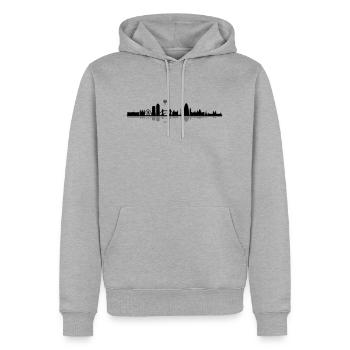 Skyline - London - Männer Premium Bio Hoodie - Grau meliert - Vorne - Thijin (182cm)
