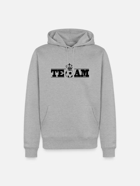 Fußball Soccer - Männer Premium Bio Hoodie - Grau meliert