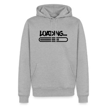 Chargement - Sweat à capuche Premium bio Homme - gris chiné - Devant - Thijin (182cm)